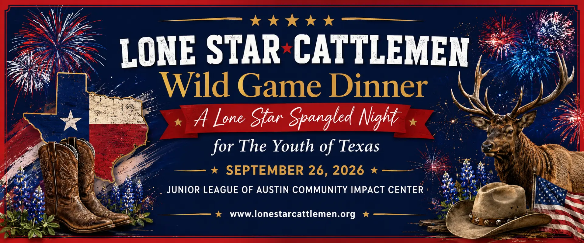 Lone Star Cattlemen Wild Game Dinner event banner